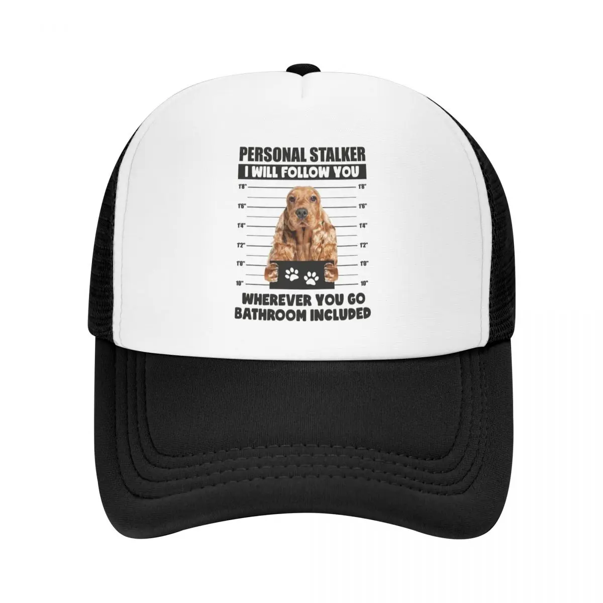 Funny English Cocker Spaniel Puppy Sayings Cap Casual Mesh Baseball Caps Adjustable Hat Hip Hop Summer Unisex Baseball Hats