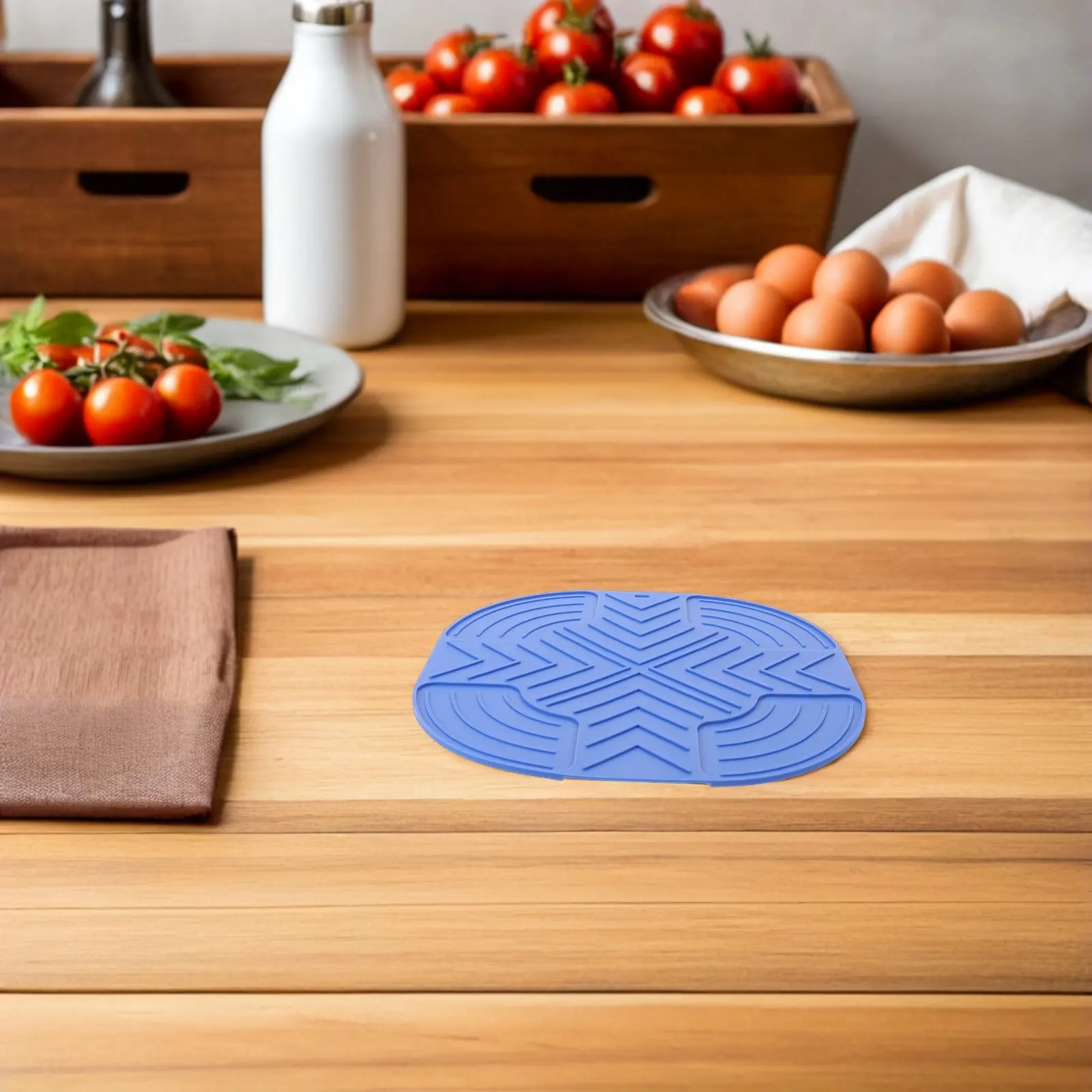 Tapete de Silicone Resistente ao Calor para Fritadeira a Ar 10.24x10.24 Antiderrapante Espesso Isolante Protetor de Bancada de Cozinha para Forno e Cu