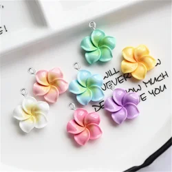 Dijes de resina con forma de flor Kawaii para pendientes, pulsera, collar, accesorios, fabricación de joyas, artesanía, 23mm, 10 unids/lote