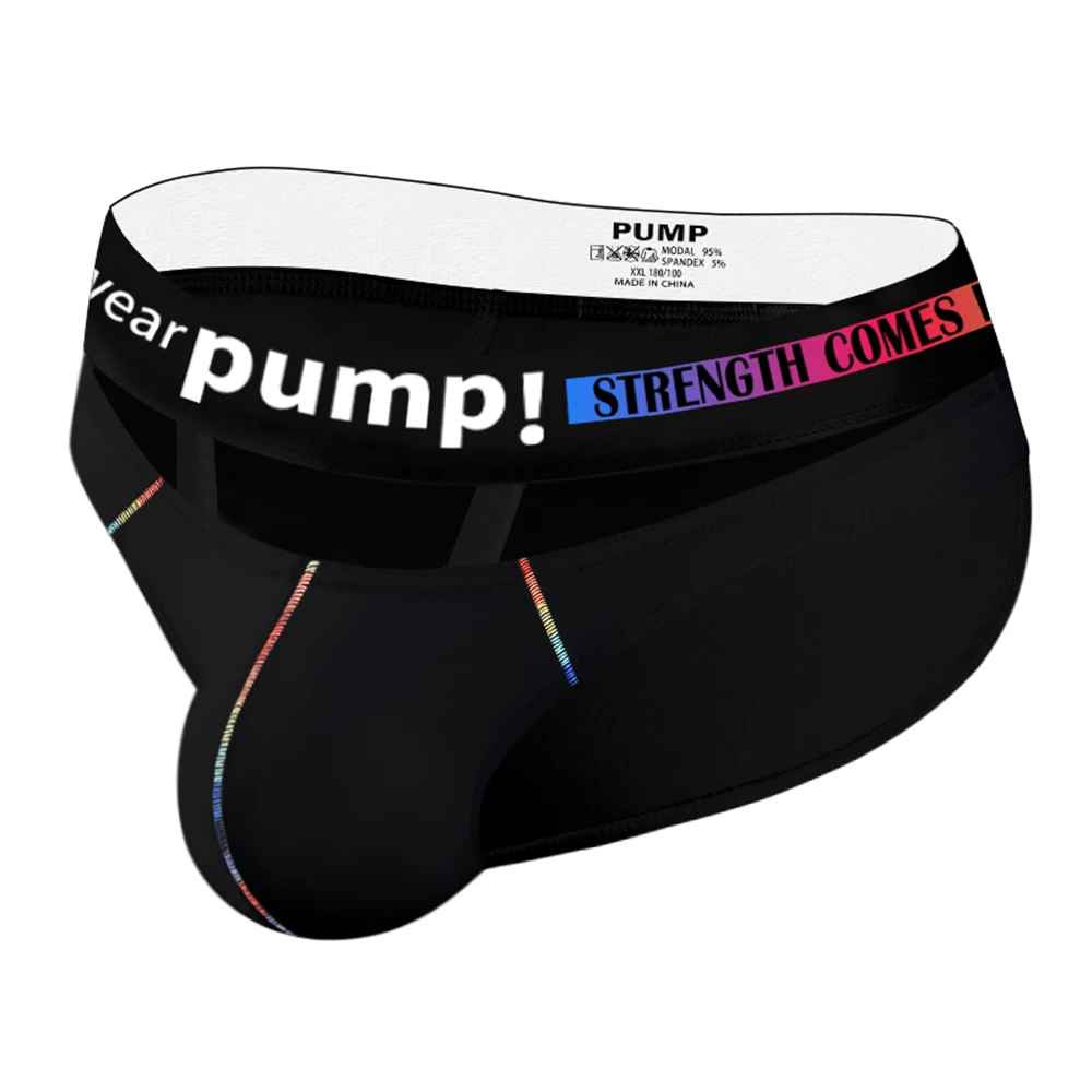 

Men's Underwear Modal Sport Leakage Laser Gradient Underwear Sexy Gay Bikini Briefs Panties Underpant for Men