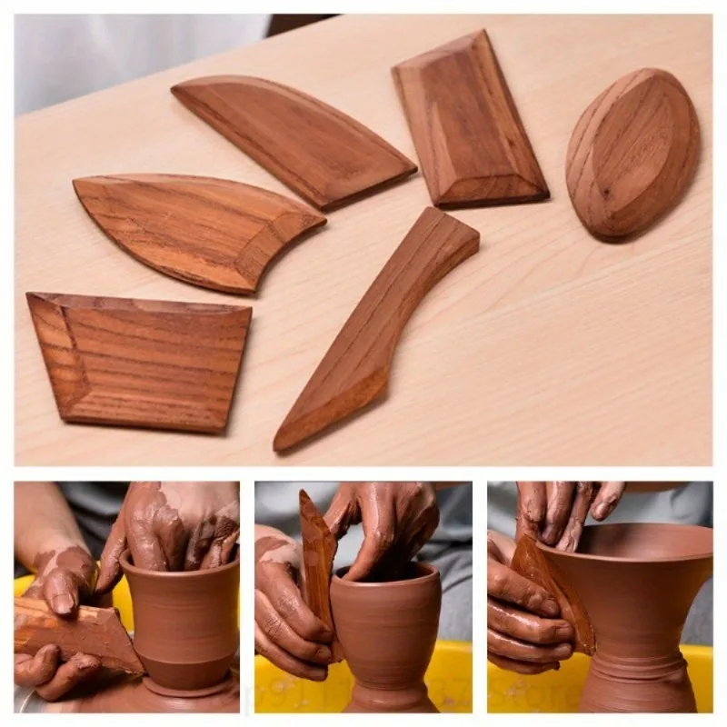 1 Stück Keramik-Kunstwerkzeug Holzschaber Multi-Spezifikation DIY Skulptur Keramik Ton Hilfswerkzeug zum Trimmen und Formen von Ton