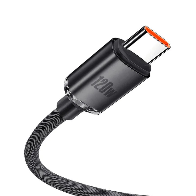 

120W 6A USB Type C Cable For Huawei Honor Super Fast Charging 18W USB C Fast Charge for Xiaomi Samsung Type C Cable
