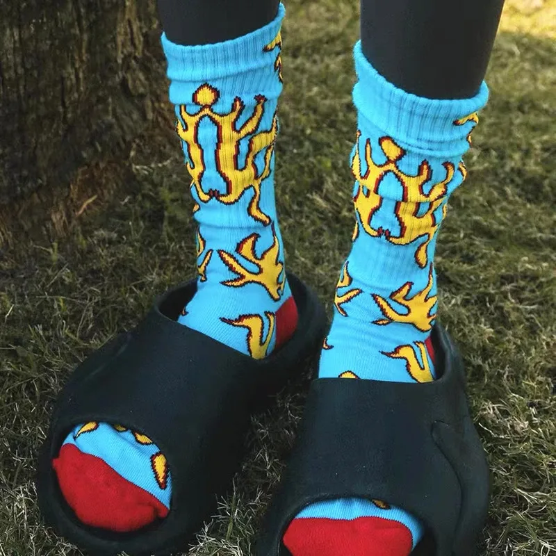 Chaussettes de travail en coton pour hommes, chaussettes de sport longues et respirantes, chaussettes décontractées pour hommes, chaussettes de vélo