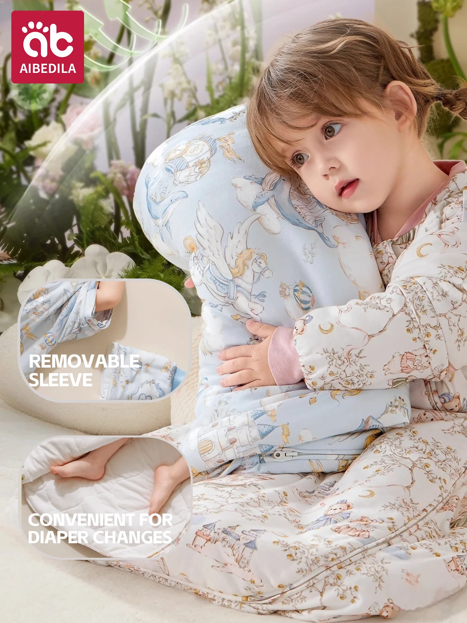 AIBEDILA الرضع كيس النوم الدافئة لينة الطفل كيس النوم ضوء الراحة الشتاء الاطفال نيسيي يمكن ارتداؤها بطانية صبي/فتاة 0-2T الصغار