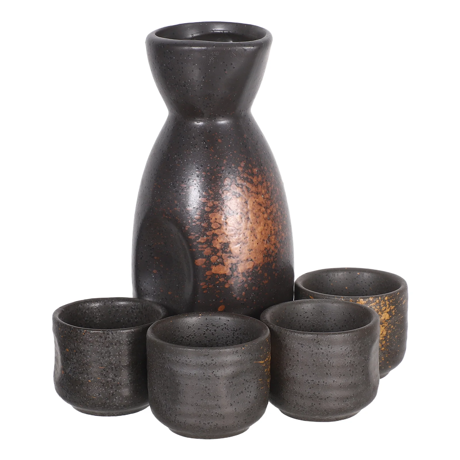 

1Set Traditional Japanese Ceramic Sake Set Sake Pot Cups Home Restaurant Drinkware Hot Cold Serving Porcelain Saki Bottle