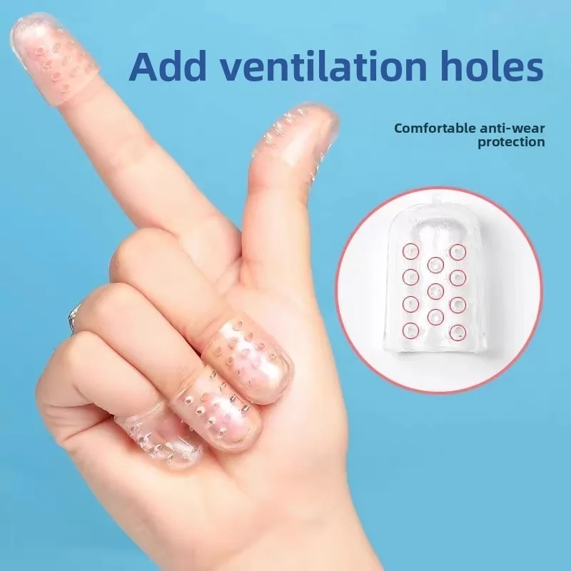 Breathable Silicone Finger Sleeves Protective Cover Guard Anti Slip Pain Relief Comfortable Flexible Toe Caps Hand Foot Care
