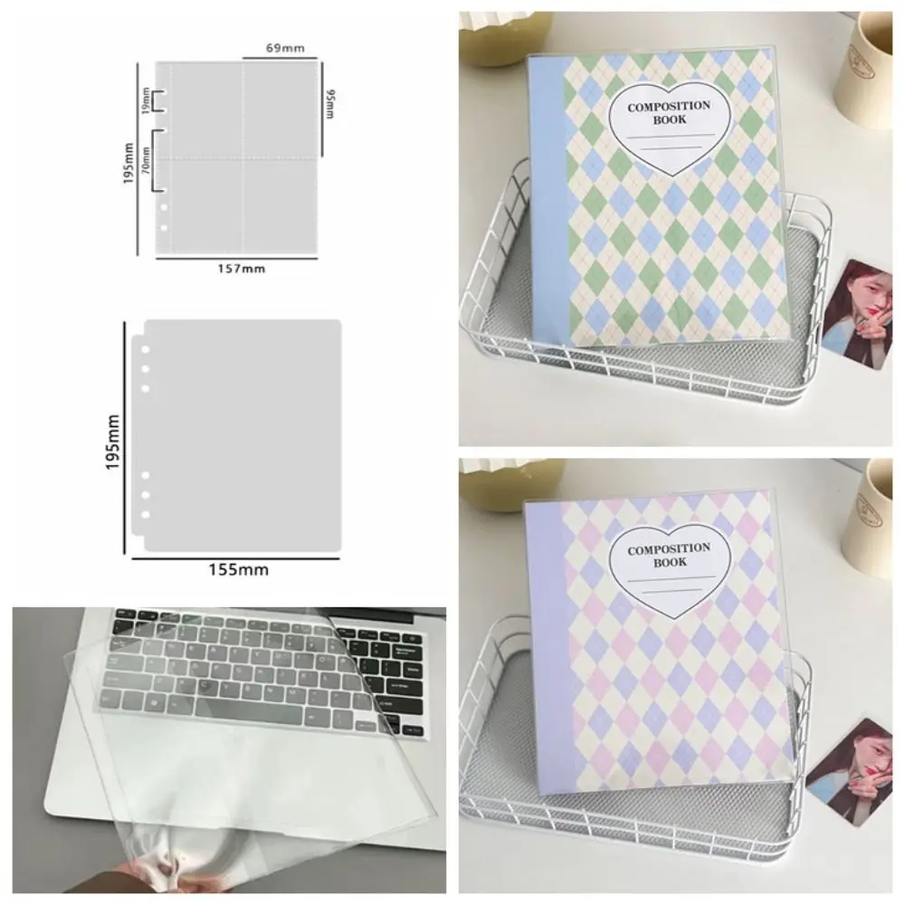 Photo Album A5 Kpop Photocard Binder Collect Book Album Shell Baffle A5 Idol Photo Card Holder Loose-leaf Cream