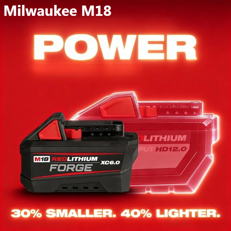 

Milwaukee M18 REDLITHIUM FORGE XC8.0 18V 8.0Ah High Output Battery Replacement for Milwaukee Cordless Tools