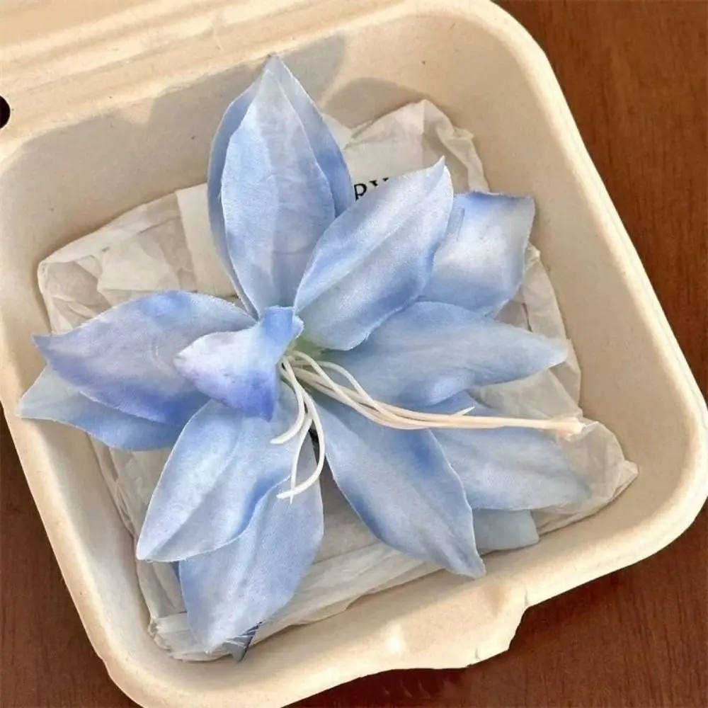 

Simulation Flower Lily Flower Hair Clip Silk Lily French Vintage Flower Shark Clip Bohemia Hairpins Hair Accessories