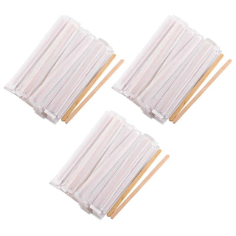 

300Pcs 5.5 Inch Coffee Stirrers Sticks -Natural Wood Eco-Friendly Coffee Beverage Milktea Disposable Stirrer Stick