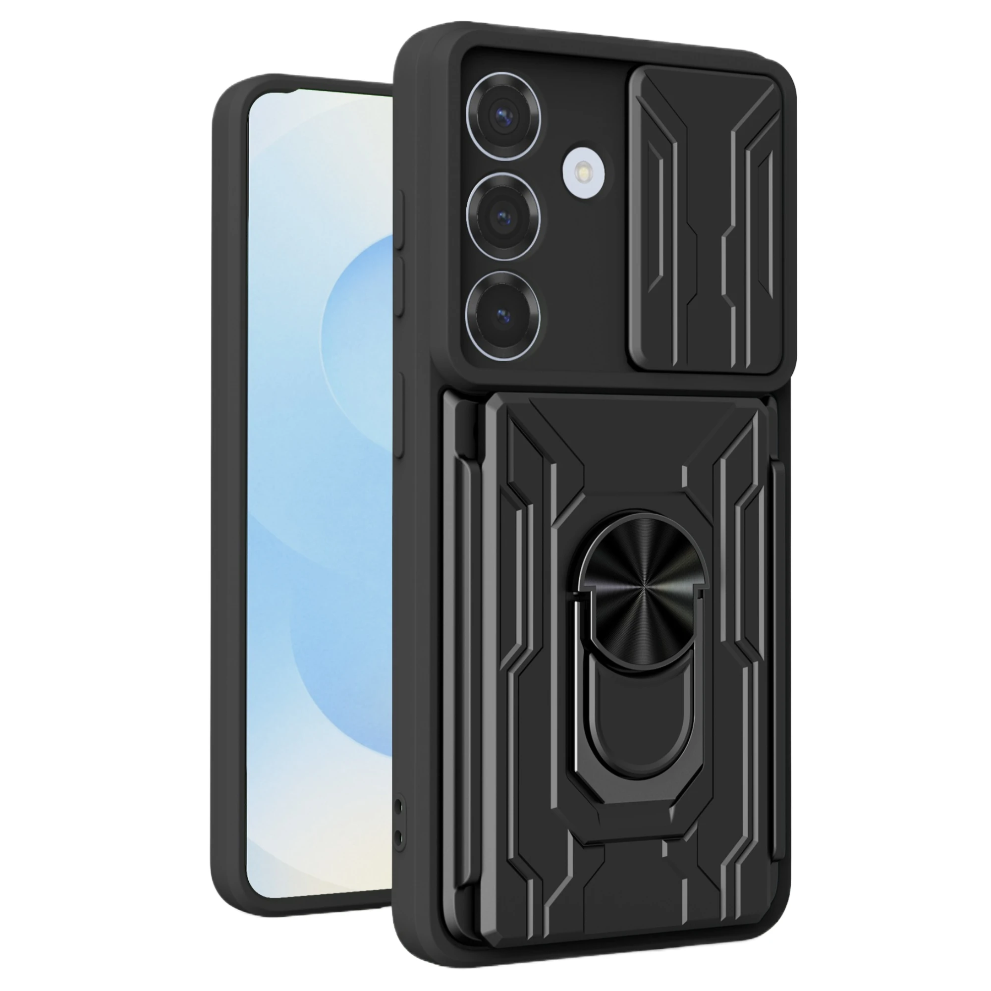 Fitted Case for Samsung Galaxy S26 Ultra S25 FE S24 Plus S22 S23 Ultra A17 A57 A37 A16 A56 A36 5G Card Holder Fashion Hard Funda