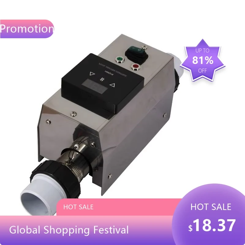 

08023KW 220V Pool Heizung Elektrische Schwimmbad und SPA Bad Heizung Badewanne Warmwasserbereiter Thermostat Schwi