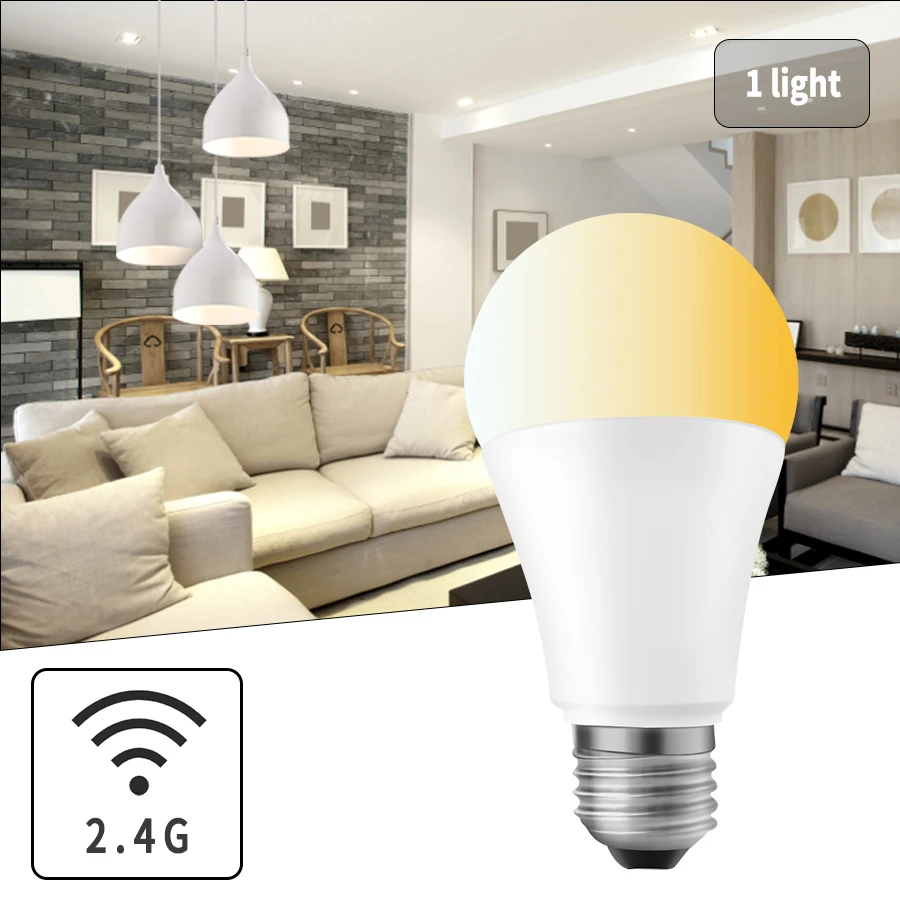 

AC 86-265V LED Bulb 12W E27 With RF 2.4G Remote Controller Dimmable Timing Function For Home Living Room Bedroom Decoration