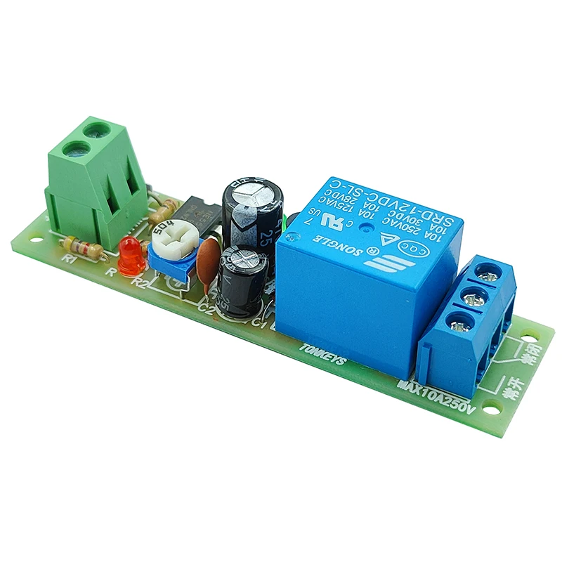 Time Delay Relay Module 5V 12V 24V Triggle Delay Monostable Relay Module Adjustatle 10s 60s 100S 200S Delay Timer Close Switch