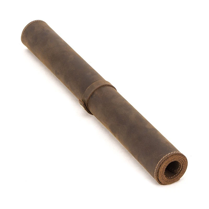 

Retro Crazy Horse leather placemat, large comfortable, heat-insulated and dirt-resistant office computer table mat