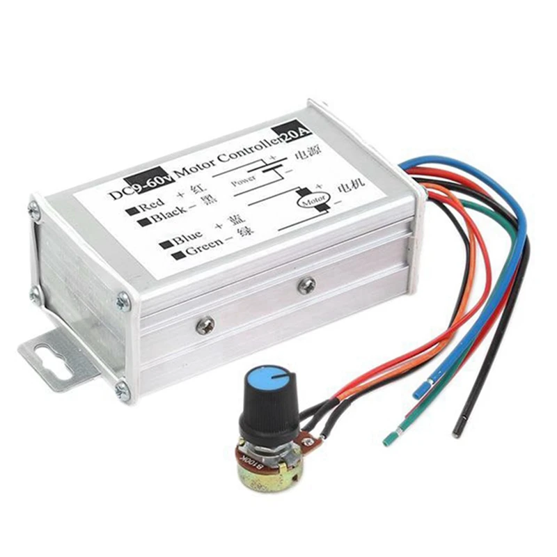 3X Motor Speed Controller DC9V 12V 24V 48V 60V 20A PWM Motor Speed Controller Regulator Driver 0-1200W