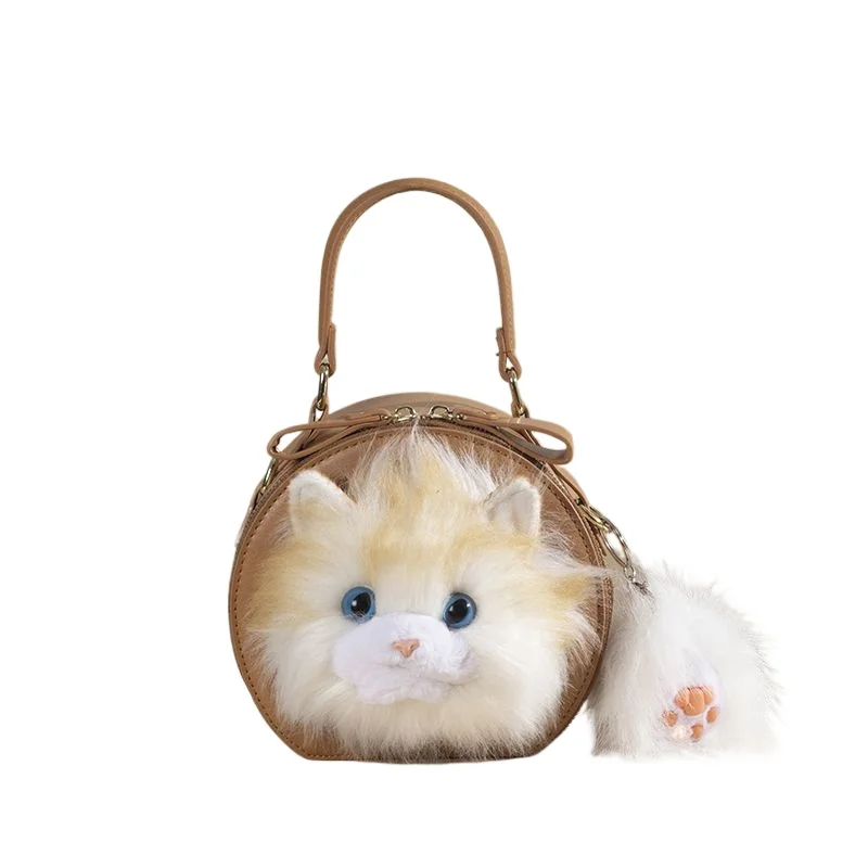 

Высококачественная маленькая сумка, летняя новая маленькая круглая сумка с котом, милая сумка через плечо в иностранном стиле, повседневная простая модная изысканная сумка