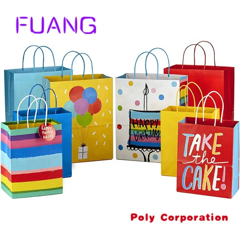 

Custom high-quality personalised Peparboard Large colorful wedding gift bags for guest Baby Showers Birthdays Gift Pack Bag