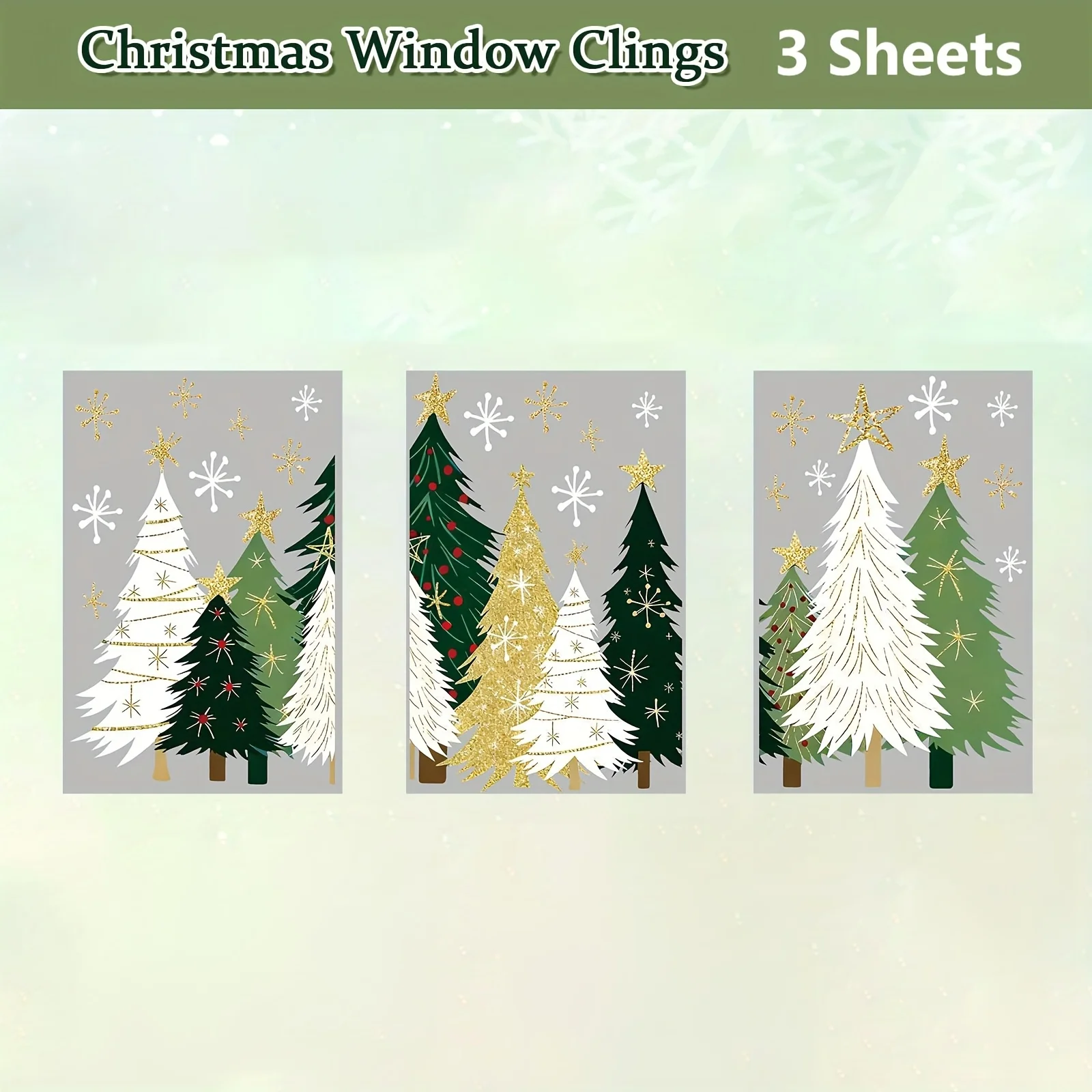 3 buah stiker jendela bertema - Snowflake Window Decal ulasan dan harga