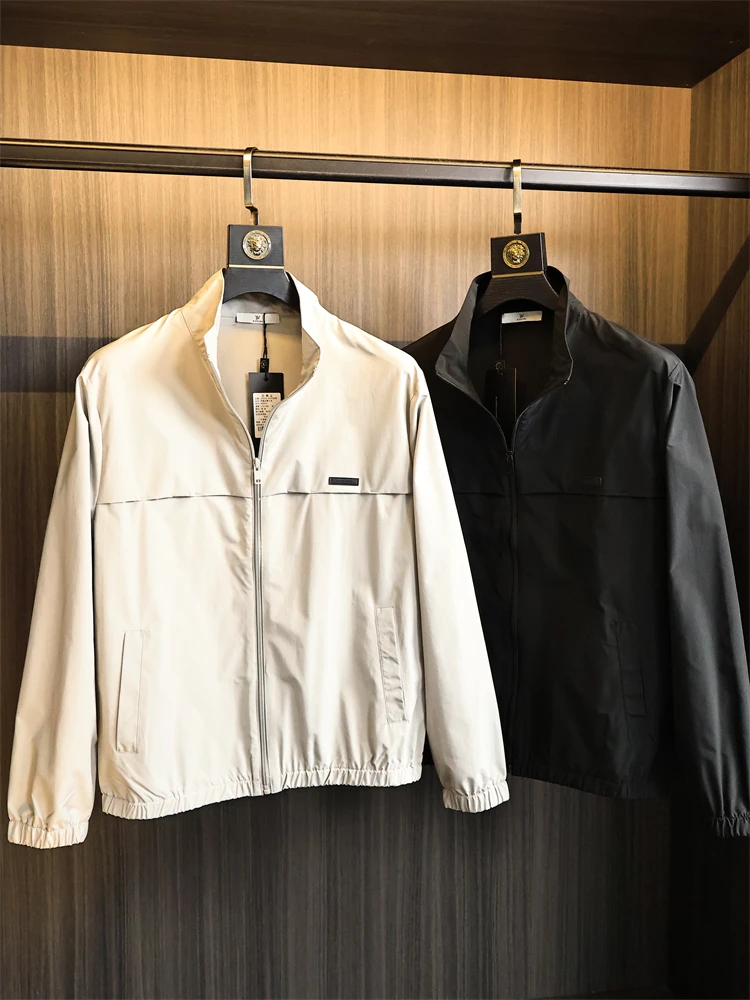 

Lightweight Qui Dry Outdoor Men's Casual Jaet Loose Fit Stand Collar Faionable Urban Sle Polyester Fiber Long Sve ...