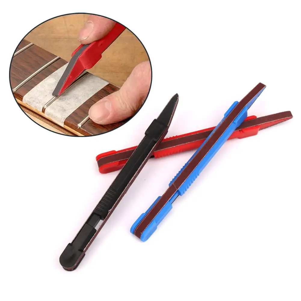 Guitar Bass Fret Polishing Wire File Fretboard Sanding Repair Tool 16cm Nut Saddle Slot Filling Sander Pen Guitarra Accessories