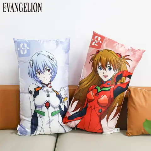 EVANGELION Rei Asuka Anime oreiller Long dessin animé corps oreiller confortable chambre canapé oreiller cadeaux véritable Animation dérivés