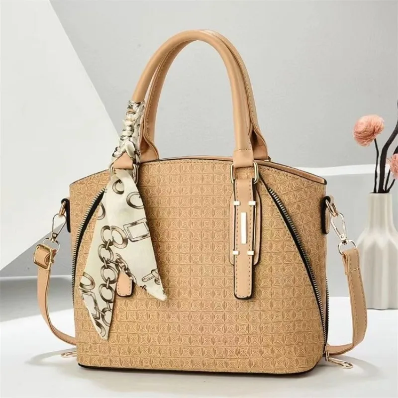 

Show Leather Diaper Bag Women's Luxury Crossbody Tote Vintage Minimalist Designer Large Capacity Elegant Award Winning