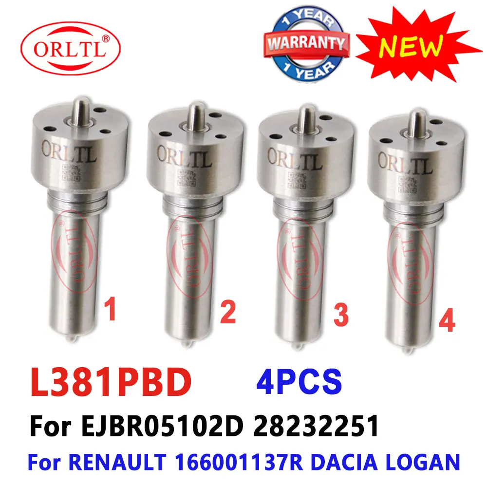 

4 шт. новая топливная форсунка EJBR05102D L381PRD дизельный L381PBD для Renault 166001137 R DACIA LOGAN 28232251 Евро4