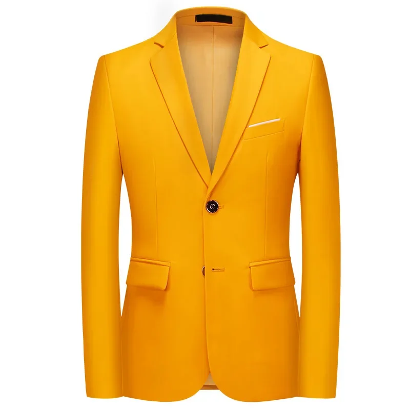 

High Quality 6XL Blazer Men's British Style Elegant Fashion Premium Simple Business Casual Party Gentleman Slim Fit Jacket