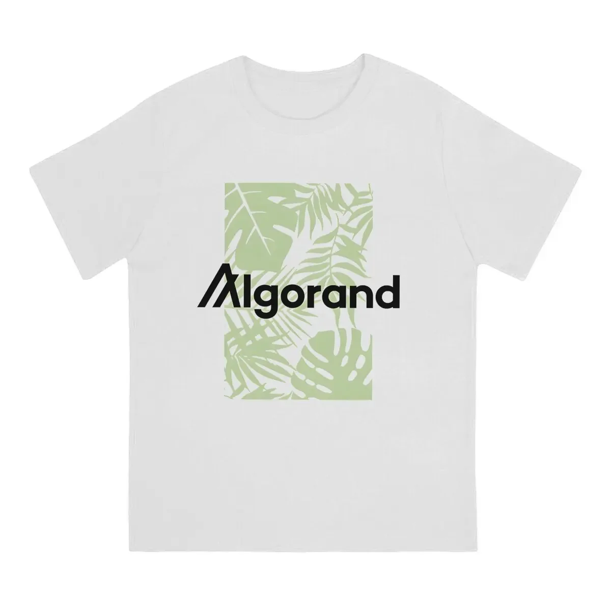 Retirement Plan Logo With Palms Man's TShirt Algorand Technologies Crewneck Short Sleeve Fabric T Shirt Funny High Quality