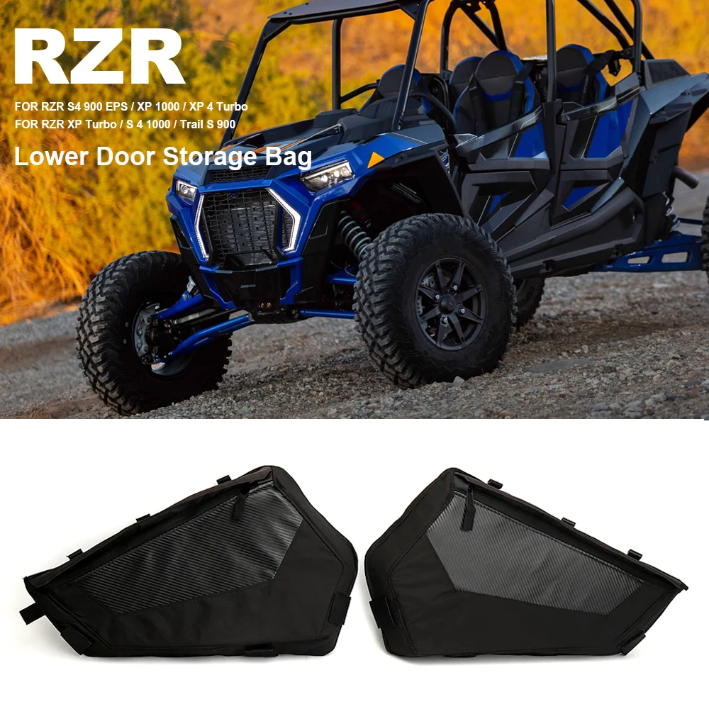 

UTV Storage Side Door Bags For Polaris RZR XP Turbo S For RZR XP 4 1000 Sport EPS Tool Bags Black Kit Lower Door Storage Bag