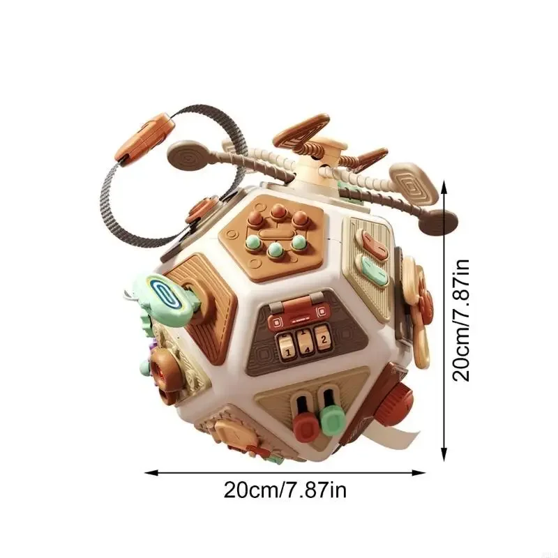 لعبة تعليمية متعددة الاستخدامات للأطفال الصغار 22 مكعب نشاط جانبي مع التعرف على الألوان ذات الشكل الهندسي وتنمية المهارات 15UB #6