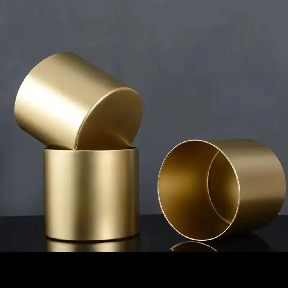 Metal Flowerpot Plant Flowerpot Creative Cylindrical Home Interior Decoration Vase Flower Arrangement Iron Flowerpot Ornaments