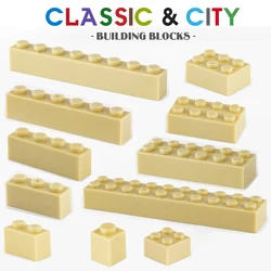 Bulk Building Block 1X8 2X6 2X10 Hole Beige Brick Basic Accessories Creative Education Compatible Brand Building Block Toys