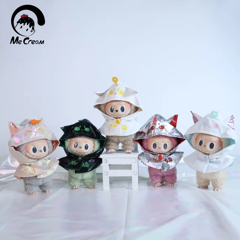 

For Doll Clothes Suitable 15-17cm Labubu Clothes With Rainbow Sparkling Water Knitted Doll Accessories That Cannot Expose Ears