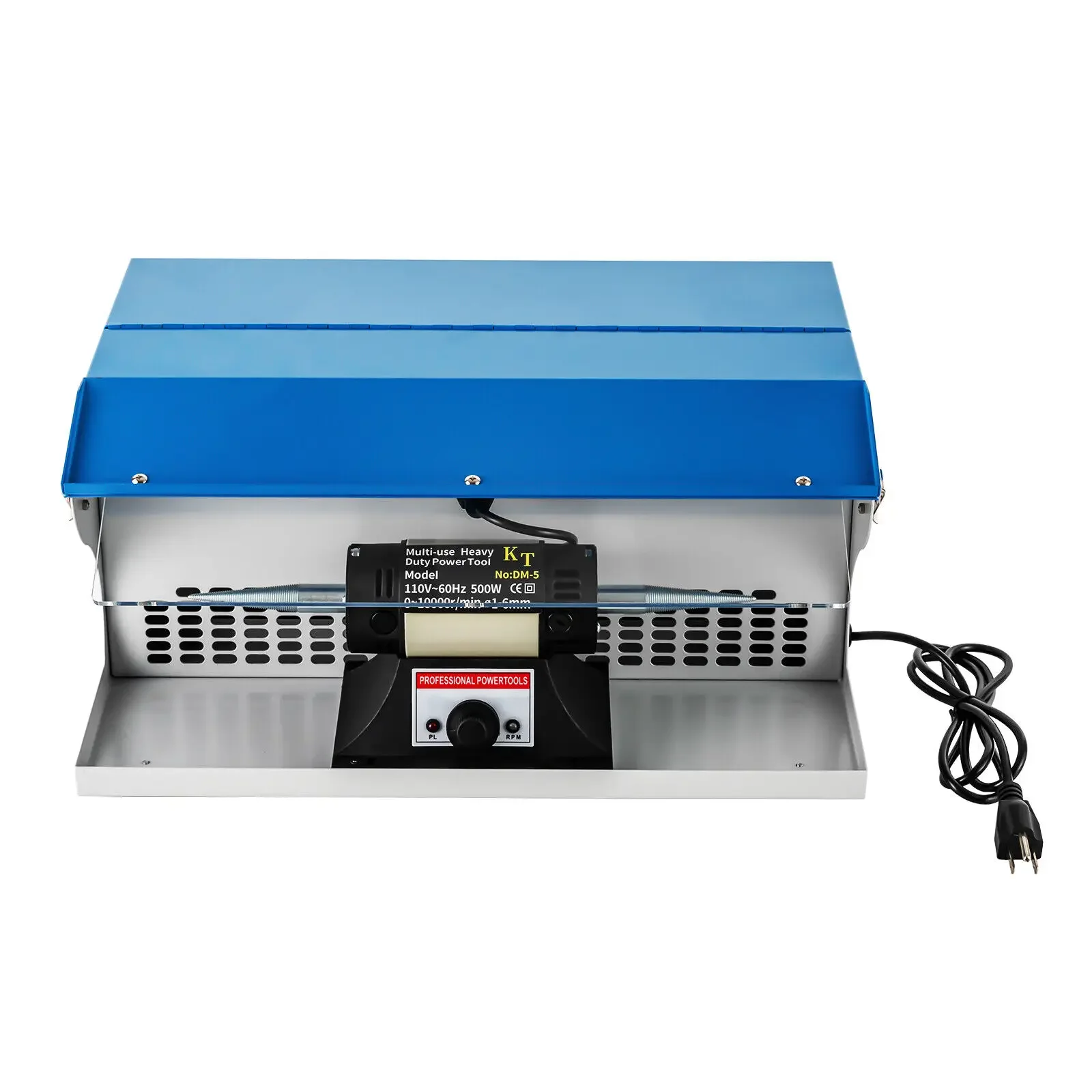 보석 연마 버핑 기계 – 집진기 및 조명이 포함된 벤치탑 500W