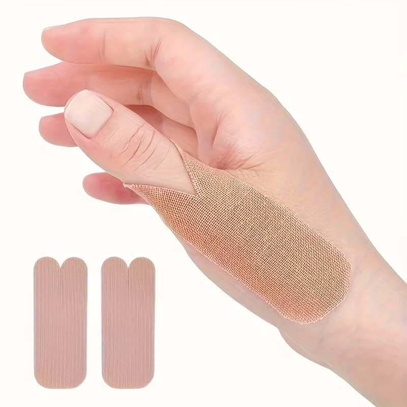 50 Pcs Self-Adhesive Finger & Wrist Patches, Thumb Joint Support Patches for Thumbs, Fingers & Toes Protection, Elastic