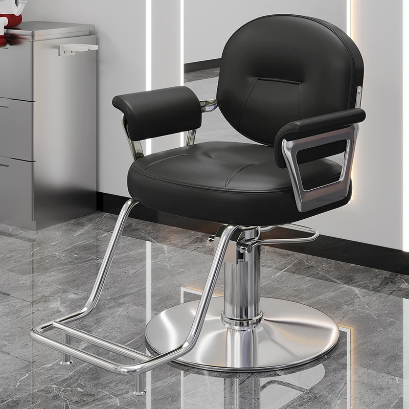 Nordic Luxury Barber Chairs Barbershop Professional Perm Ergonomic Barber Chairs Swivel High-end Salon Furniture Cadeira FYBC