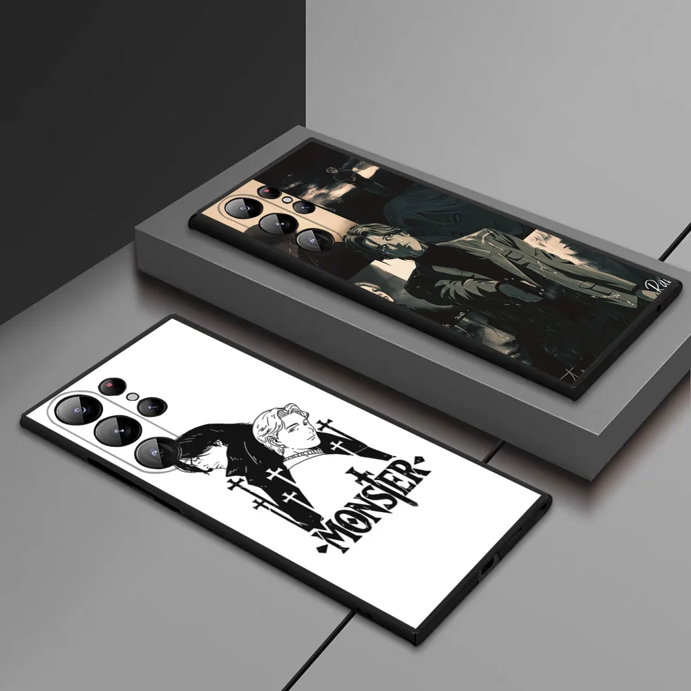 

Anime MONSTER Phone Case For Samsung Galaxy S25 Ultra S22 S23 S24 Ultra S21 S20 5G Protective Soft Silicone TPU Funda