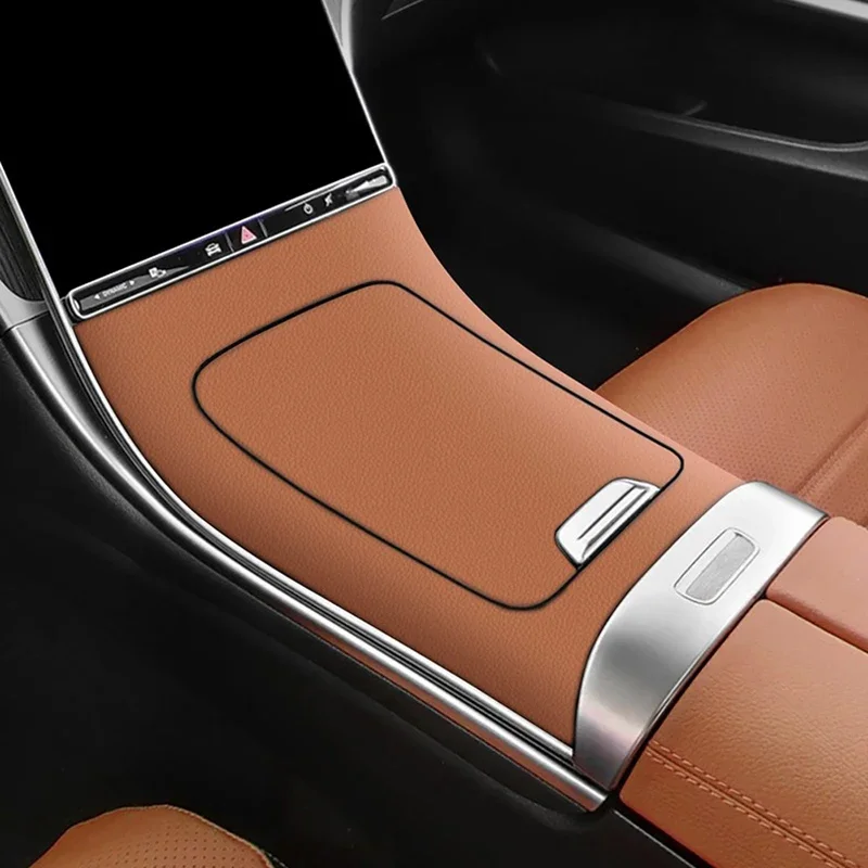 Fit for Mercedes-Benz C Class W206 GLC X253 2023 2024 Genuine Leather Cover Interior Central Contral Storage Cup Cap Protect Pad