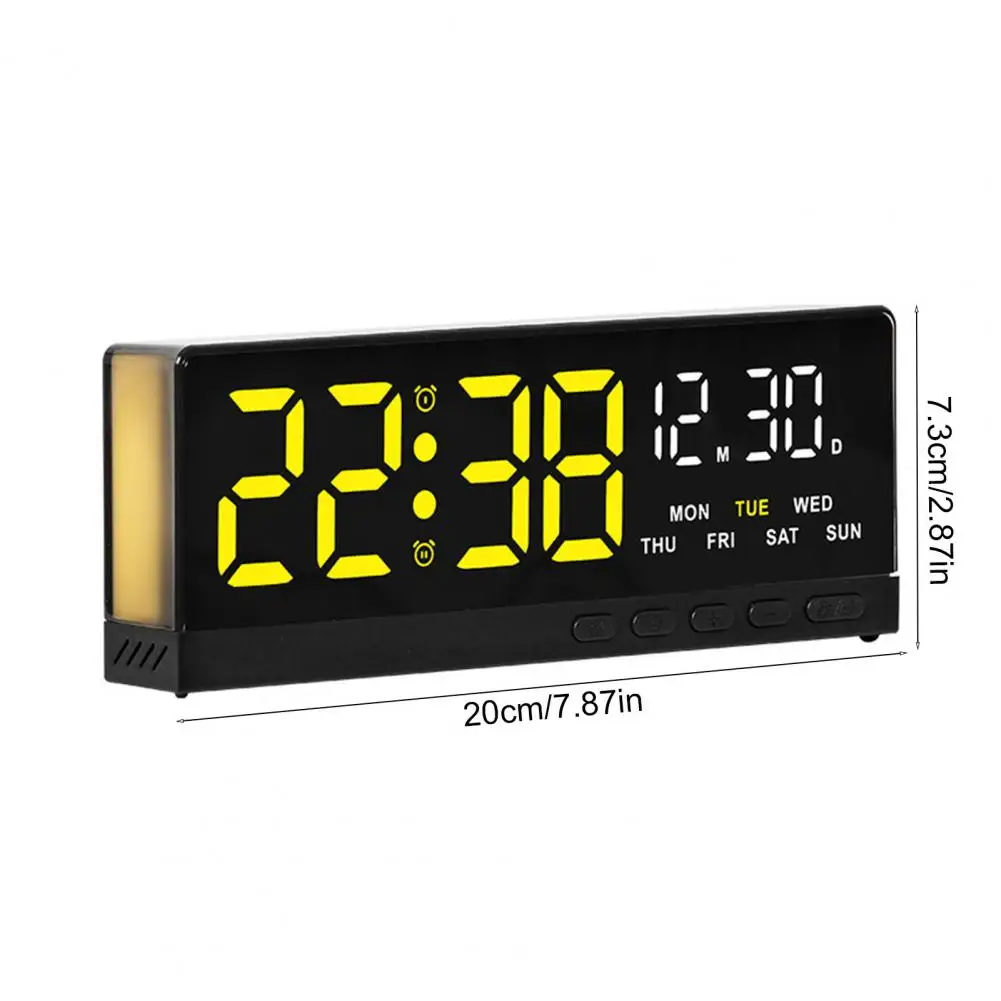 Digital Alarm Clock, Electric Desk Clock, Large Number Alarm Clock with LED Display, Adjustable Brightness Bedside 2027 New Hot