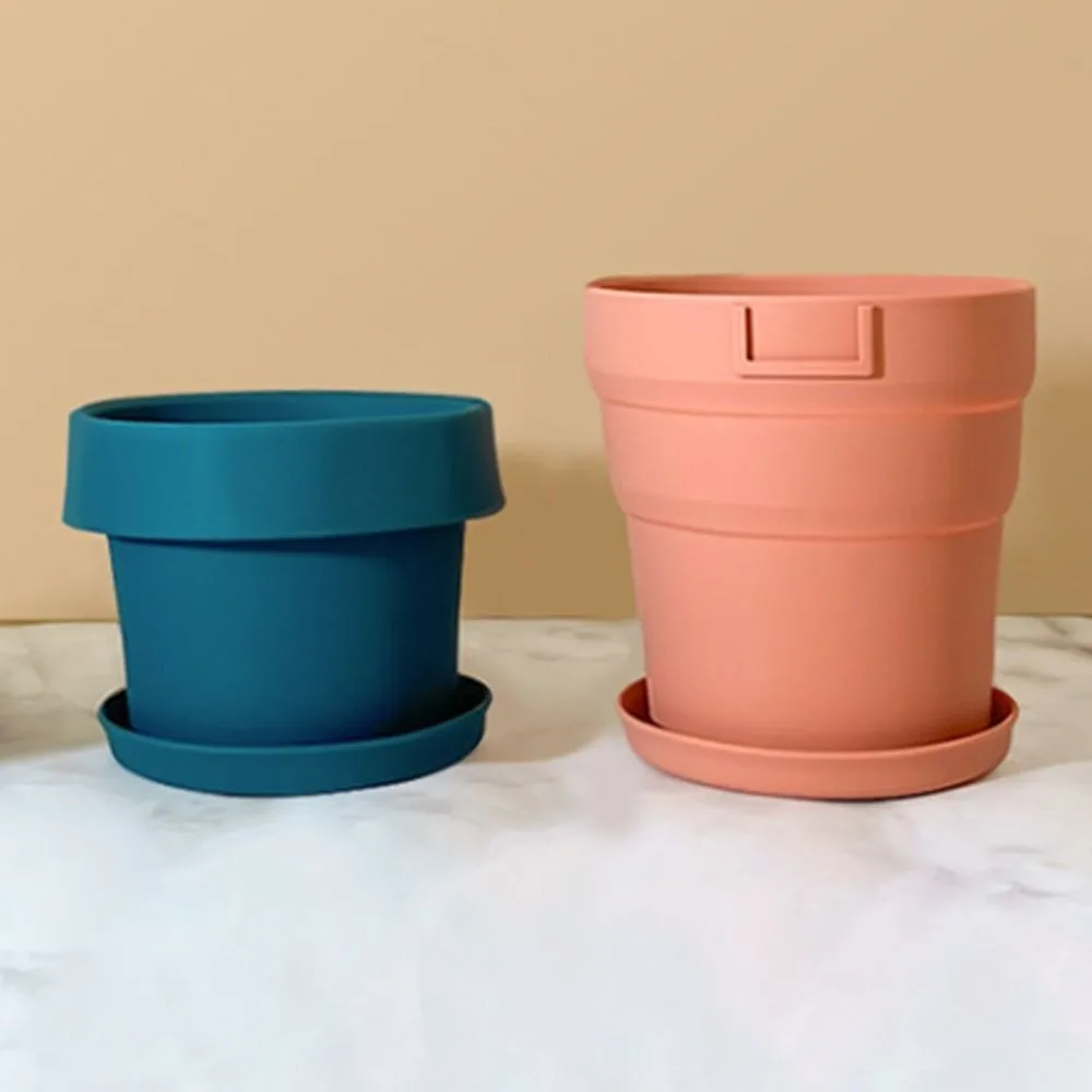 

Durable Anti Drop Silicone Folding Flower Pot Wear-resistant Waterproof Succulent Flowerpot Non-slip Planter Pot Garden Lawn