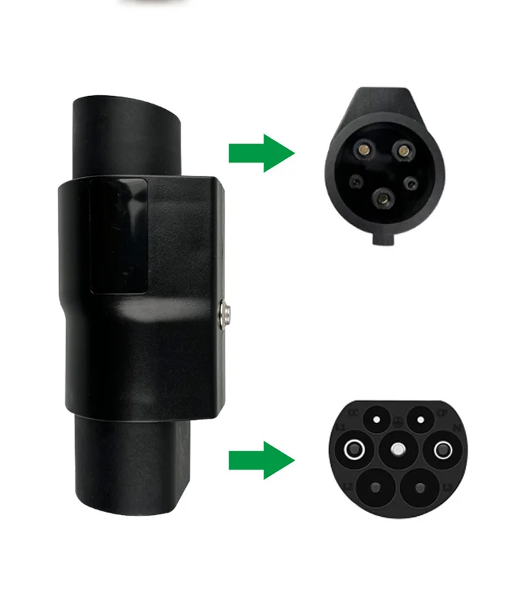 EV Adapter Barrel IEC 62196 Type 2 to J1772 Type 1 Vehicle Side Electric Cars Charging 32A EV Charger Connector Charing Station