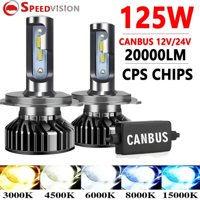

H4 LED Headlight LED CANBUS CSP Chip LED H7 20000LM H11 Lamp for Car Headlight Bulbs H1 H3 H9 9005 9006 HB3 HB4 Fog Light 12V