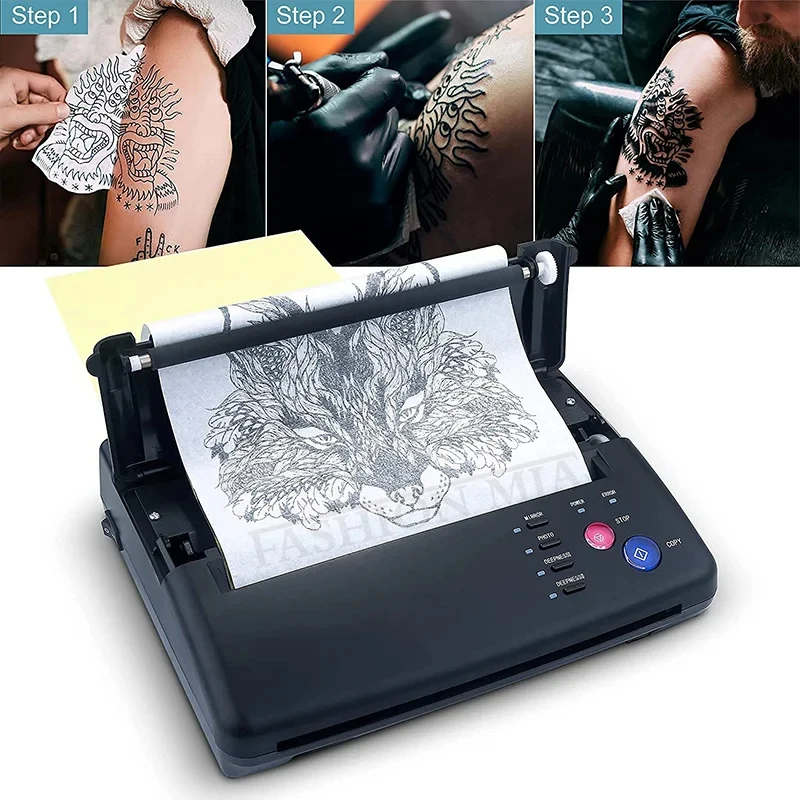 

Tattoo Transfer Machine Stencil Machine Printer Drawing Thermal Stencil Maker Copier with 10 piece Thermal Transfer Paper