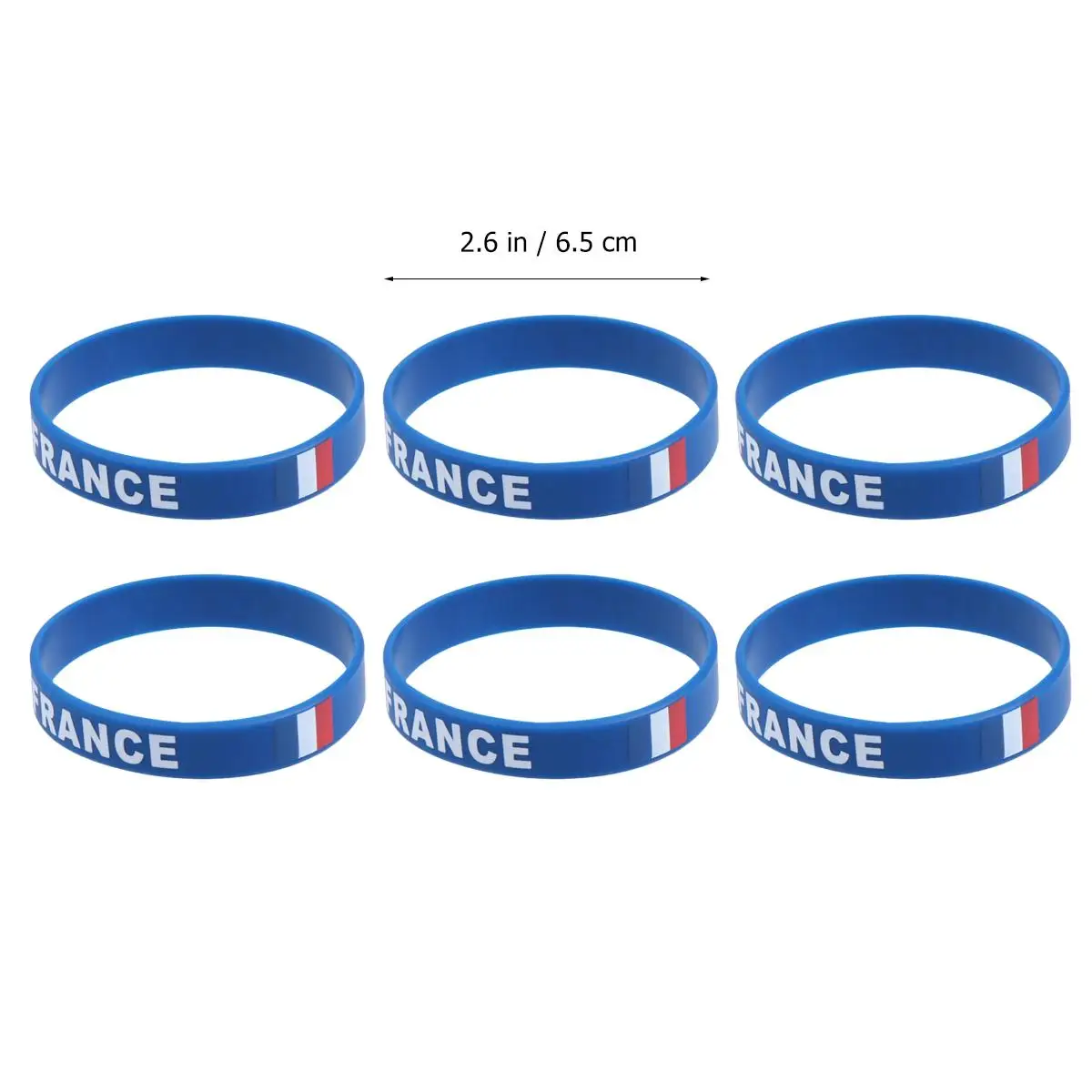 10 Pcs Flag Printed Country Silicone Wristband Fashion Sports Bracelet Hand Ring Wristband for Sports Game Football Match(
