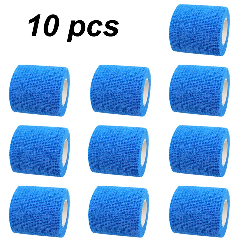 Blue Colorful Athletic Wrap Tape Self Adhesive Elastic Bandage Elastoplast Sports Protector Knee Finger Ankle Palm Shoulder