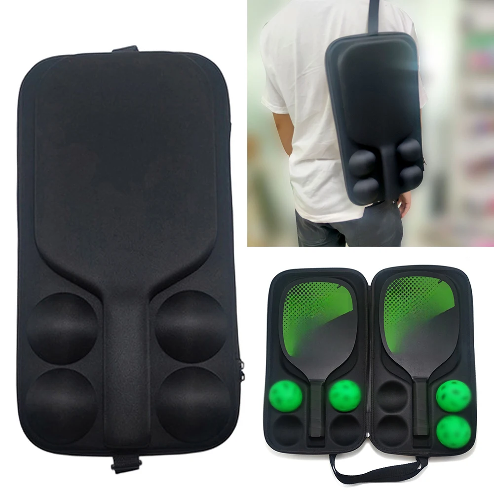 حقيبة مجاديف كرة البيسبول ذات الغلاف الصلب من مادة EVA لمجدافين و4 كرات مع حزام كتف مريح وحجم صغير