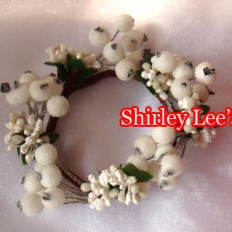 Iced Berry Ring for Decoration, White and Red, Mix 2 Colors, 2.5 in, 72 PCs/Lot, New Arrival