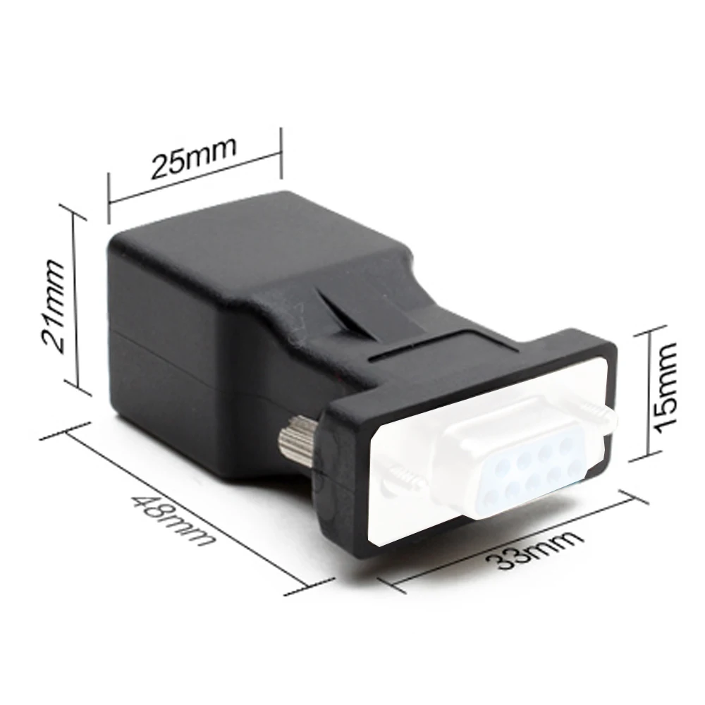 Ethernet RJ45 Female Connector to 15pin VGA Female Convertor VGA RGB HDB Extender to LAN CAT5 CAT6 RJ 45 Network Cable Adapter